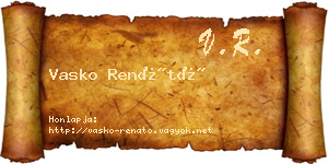 Vasko Renátó névjegykártya